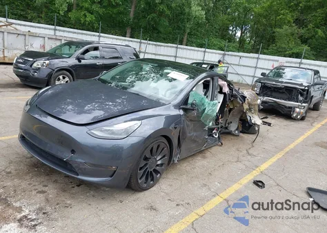 2023 Tesla Model Y Performance Dual Motor All-Wheel Drive из США, поврежденный, VIN 7SAYGDEF3PF801796